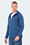 Kazue I Men's Zippered Hooded Indigo Sweatshirt with Pockets - 6