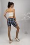 100% Cotton Women's High Waist Four Seasons Shorts Pajamas Filenel Blue - 7