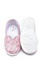 Floral Patterned Linen Baby Girl Ballerina Shoes-pink-f-485 - 5