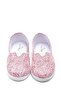 Floral Patterned Linen Baby Girl Ballerina Shoes-pink-f-485 - 3