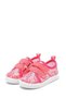 Double Velcro Lace Linen Sports Kids Shoes-fuchsia-f-4005 - 2