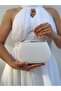 Women's Satin Sedef Evening Dress Clutch Portfolio Chain Strap Handheld Wedding Engagement Evening Shoulder Bag - 2