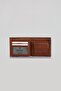 Flat Genuine Leather Men's Wallet with Zipper Detail, Tan Color
