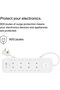 8-Outlet Surge Protector, Wall-Mountable, 2M Cord, USB-C/USB-A Ports, 900 Joules, Fast Charging - 2