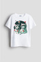 Astronaut Cat Couple Patterned Drawing Special Design Printed Unisex Kids T-Shirt
