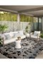 Beige Antique Design Series Fringed Leaf Detailed Patterned Decorative Carpet antik107 - 3