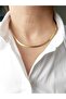 Steel Gold Scrunch Chain Necklace 5 mm - 2