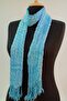 Blue and White %100 Cotton Scarf - 4
