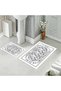 Patterned Printed Soft and Durable Bath Mat Set - Machine Washable