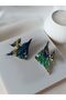 Steel stud earrings - angel fish custom design polymer clay earrings - 2