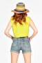 Whatsup Double Hem High-Waist Denim Shorts - 6