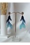 Beta Fish Blue Handmade Custom Design Polymer Clay Earring - 3