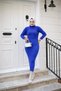 Women's Hijab Clothing Acrylic Turtleneck Flexible and Slim Knitwear Pencil Dress - 7