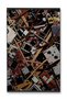 Shape Collection Multicolored Patterned Woven Base Fringed Modern Decorative Carpet Shape107 - 3