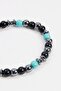 Black Unisex Natural Stone Bracelet - 2