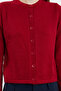 Claret Red Wool Coat Look Knitwear Cardigan Twoaw25Hi00049 - 3