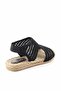 Black Knitted Women's Sandals K05682020316 - 4