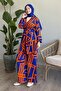 Striped Double Orange Viscose Suit - 5