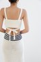 Örgü Ekru Crop Top - 3