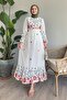 Daisy Flowers Chiffon Dress - White - 5