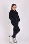 Boys and girls unisex children's tracksuit with fleece inside, winter kangaroo pocket and hood, 5-14 y - 2