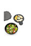 Make Take Dark Grey Plastic Food Transporting Plate with Compartments 1.3L - 2