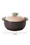 Kızzel Ceramic Pot Ceramic Lid 2L 20cm - 5