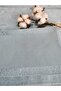 50x90cm SARRA ETAMIN STITCHED TOWEL - PETROL BLUE - 3