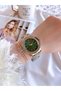 24-Month Warranty, Mirrored Glass, Green Tar Stainless Steel, Non-Fading Strap, Women's Wristwatch with Free Bracelet - 4