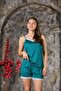 Women's Rope Strap Shorts Pegasus Fabric Pajama Set New Season - 4