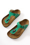 Risa Green Buckle Detailed Women's Flip Flops - 4