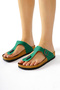 Risa Green Buckle Detailed Women's Flip Flops - 2