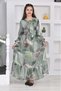 Cotton Lined Chiffon Long Hijab Dress for Young Girl - 2