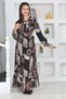 Young Girl Cotton Lined Chiffon Fabric Long Full Length Hijab Dress - 4