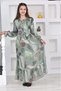 Cotton Lined Chiffon Long Hijab Dress for Young Girl - 4