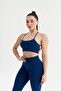 Infinity Collection Women's Navy Blue Seamless/seamless String Bra/sports Bra - 2