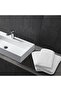 6-Piece Set White 100% Cotton Hand Towel 50x90 cm, Hotel Towel - 6