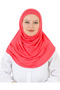 Two Piece Ready to Wear Neck Collar Headscarf Shawl Ready Scarf Viscose - Pink