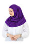Two Pieces Ready to Wear Neck Collar Headscarf Shawl Ready Scarf Viscose - Purple - 2