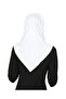 Two Piece Ready to Wear Neck Collar Headscarf Shawl Ready Scarf Viscose - White - 6