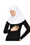Two Piece Ready to Wear Neck Collar Headscarf Shawl Ready Scarf Viscose - White - 3