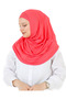 Two Piece Ready to Wear Neck Collar Headscarf Shawl Ready Scarf Viscose - Pink - 4