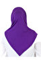 Two Pieces Ready to Wear Neck Collar Headscarf Shawl Ready Scarf Viscose - Purple - 6