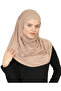 Two Piece Ready to Wear Neck Collar Headscarf Shawl Ready Scarf Viscose - Dark Mink