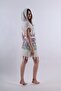 Hooded Pareo with Belted, Beachwear, Lavender Patterned Beachwear, 1 Piece - 5
