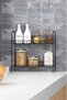 Pentagonal Metal Countertop Organizer, Spice Rack Stand (black) Spice Rack Spice Rack black - 2
