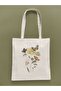 Butterfly and Flower Patterned Cloth Bag