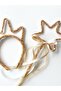 Sequin girl crown and star wand staff-gold - 4