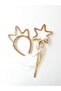 Sequin girl crown and star wand staff-gold