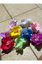 Aloha Design Soft Orchid Flower Detail Tropical Design Clothespin Hair Clip (10 cm.) - 4